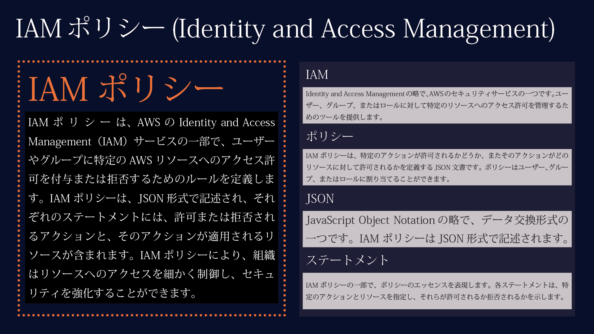 IAMポリシーとは